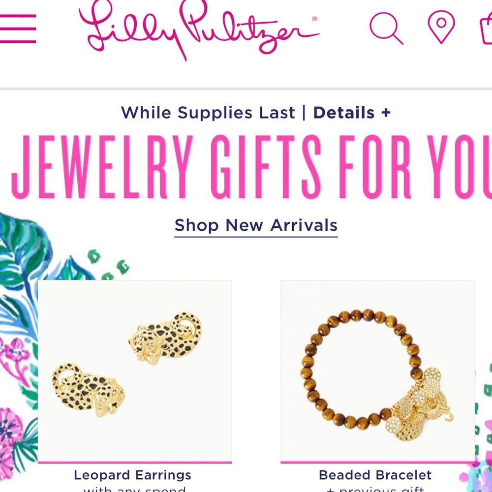 GWP Leopard earrings and bracelet